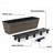 2-Pack Self-Watering Planter - Hand Woven Wicker - Rectangular - Dark Gray