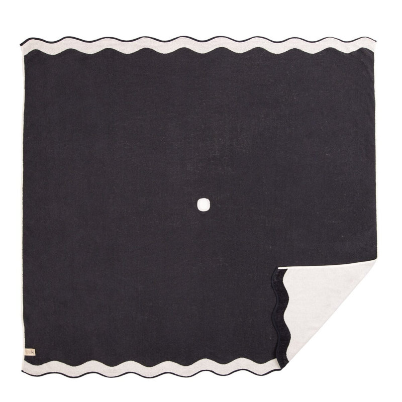 Beach Blanket, Navy/White