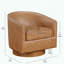 Chaise pivotante demi-tonneau en similicuir Maisy