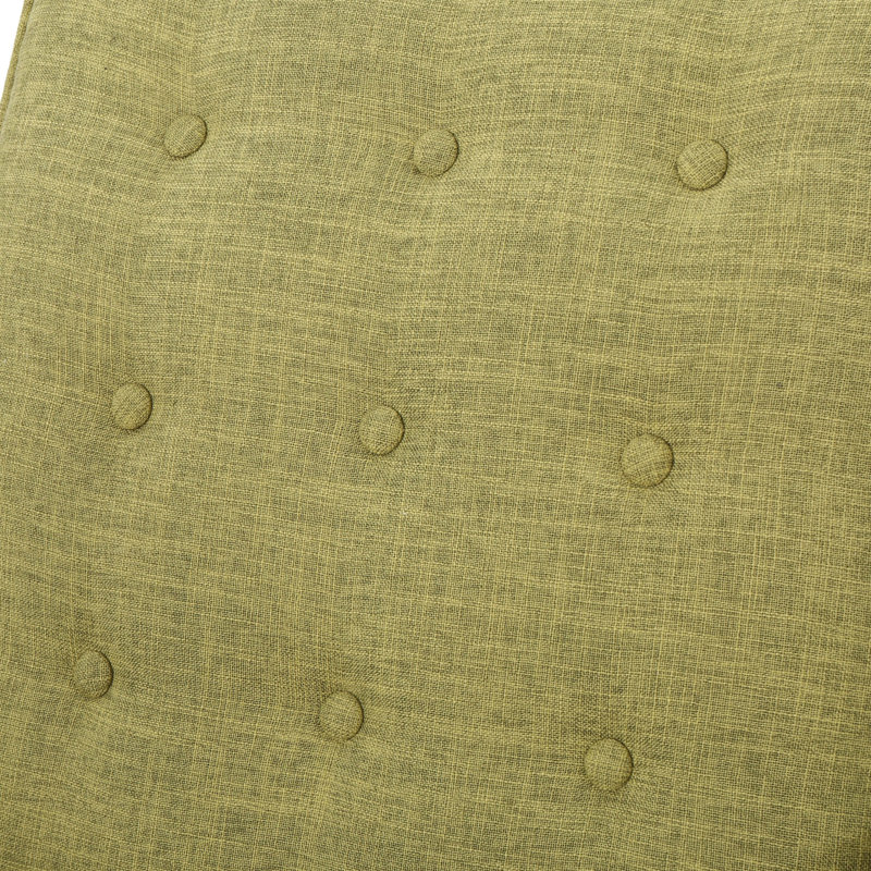 Fauteuil inclinable manuel capitonné à boutons, Polyester vert