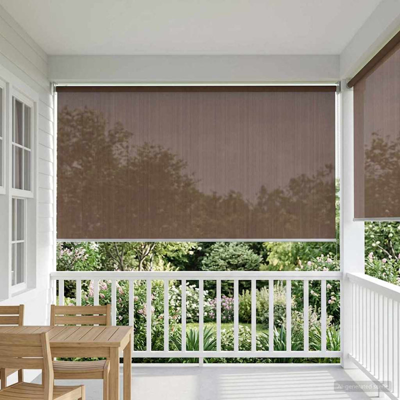 Roller Blind, Taupe, 185 cm W x 140 cm L