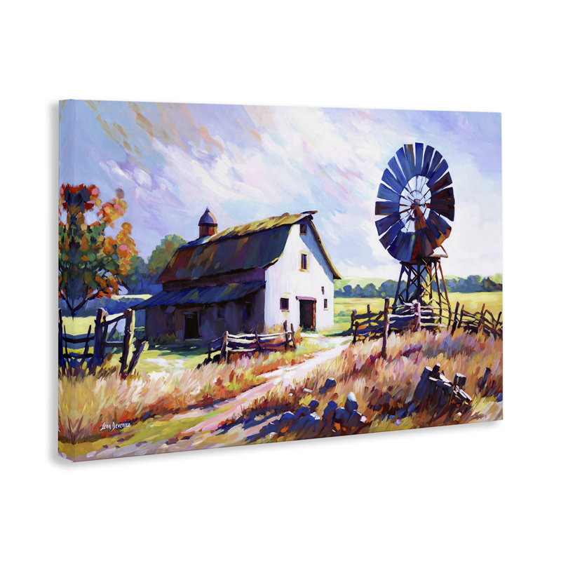 "Countryside Serenity Landscape", art mural par Leon Devenice, H 16 po x l 24 po