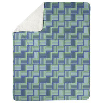Couverture polaire à rayures classic basketweave