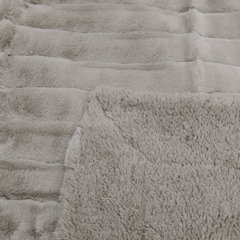 Super Mink Throw Blanket, 50" W x 60" L, Pure Cashmere