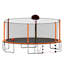 Trampoline 16 pi avec pompe à panier et échelle (enceinte de sécurité intérieure) avec but de soccer-126177290