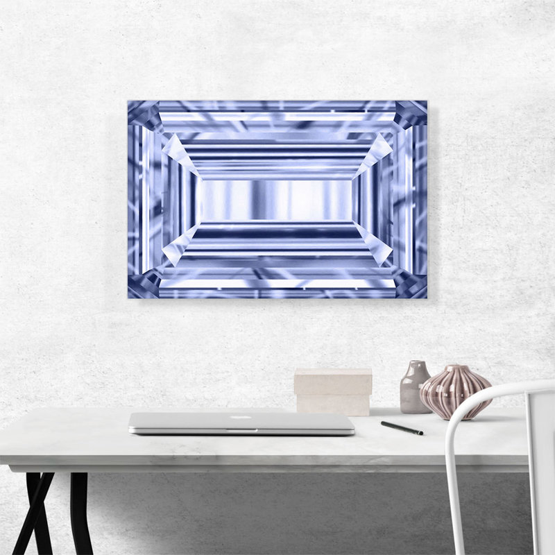 Violet violet, émeraude et diamant, impression sur toile tendue, H 18 po x l 26 po x P 1,5 po