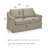 Polyester Slipcovered Loveseat with Reversible Cushions-1996928056