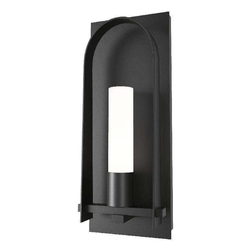 Triomphe Aluminum Wall Light, 27.2" H x 10.7" W x 5.2" D, Coastal Black, Opal