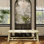 Banc en bois massif 59 po Modern
