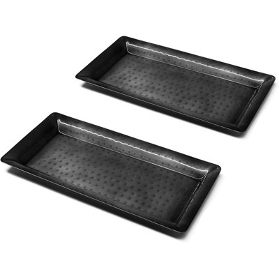Hand Hammered Metal Decorative Vanity Platter Tray