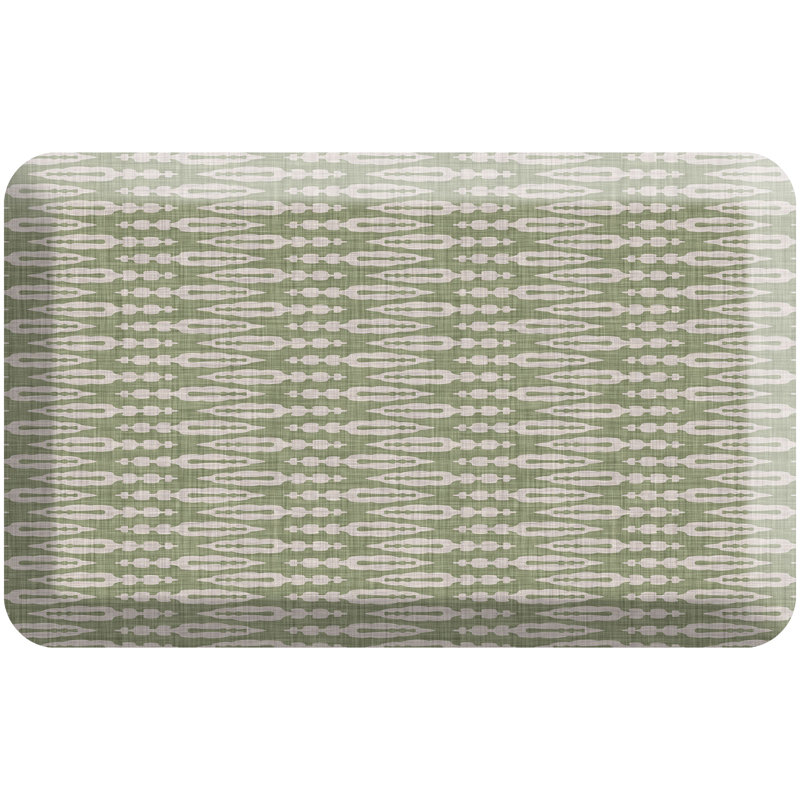 Tapis de cuisine anti-fatigue, motif nomade, olive, 20 po x 32 po, Olive