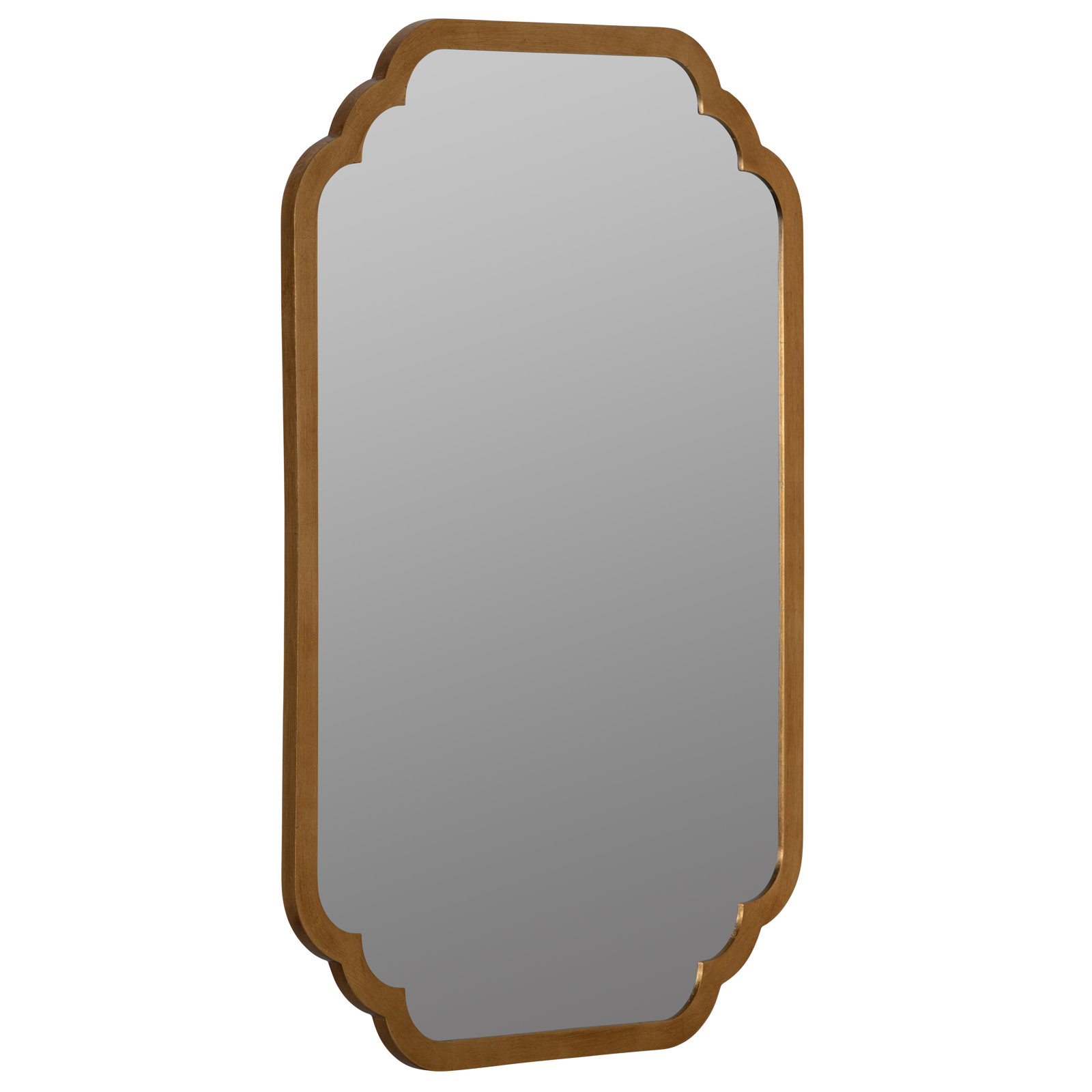 Covell Scalloped Mirror, Gold Leaf