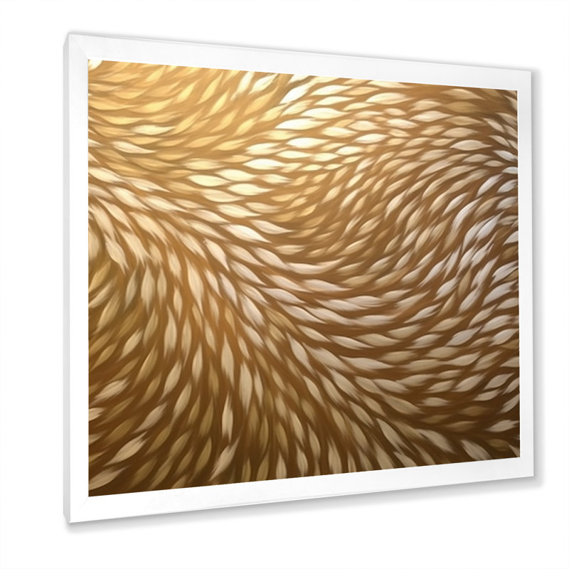 Motif délicat de vagues modernes - reproduction sur toile, H 36 po x l 36 po x P 1,5 po, Cadre photo blanc