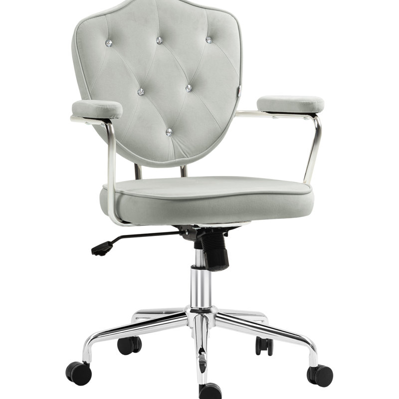 Fauteuil pivotant gris confortable avec fonction de mousse haute et inclinable