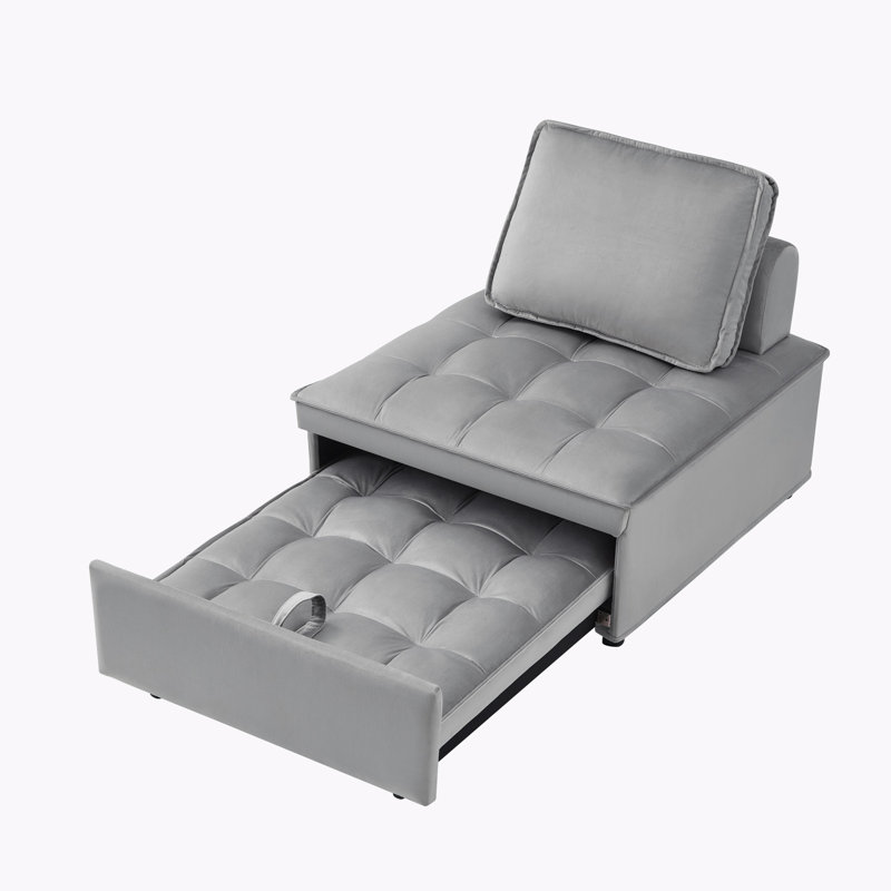 Canapé-lit convertible, Velours gris velours