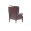Upholstered Full Grain Leather Wingback Chair-75262732