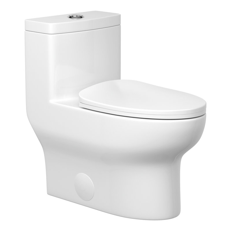 Toilette allongée une pièce à chasse double 1,1 / 1,6 GPF avec siège à fermeture en douceur Siphonic (siège inclus)