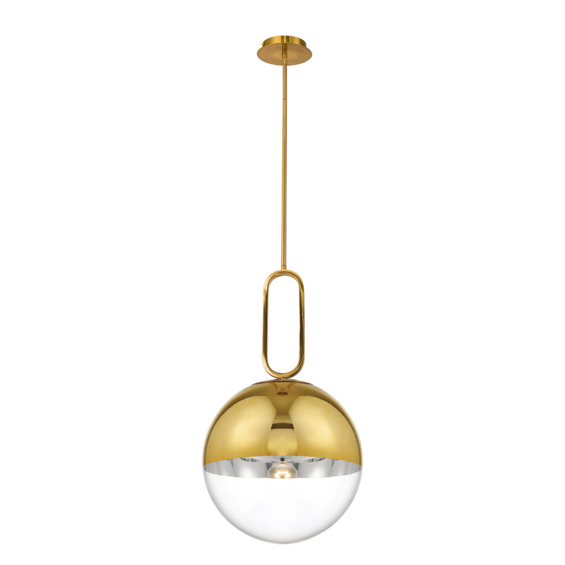 1 - Light Gold Pendant, 119.75" H x 11.75" x W x 11.75" D