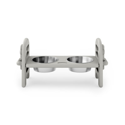 Dark Gray Travel Pet Bowl - Adjustable, , Recycled Lumber, Water-resisting Adjustable Energy Gray, Water