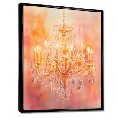Chandelier Wall Art, Crystal Glam Canvas, Crystal Chandelier Sparkle