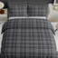 Microfiber Chequered Duvet Cover Set-124592857