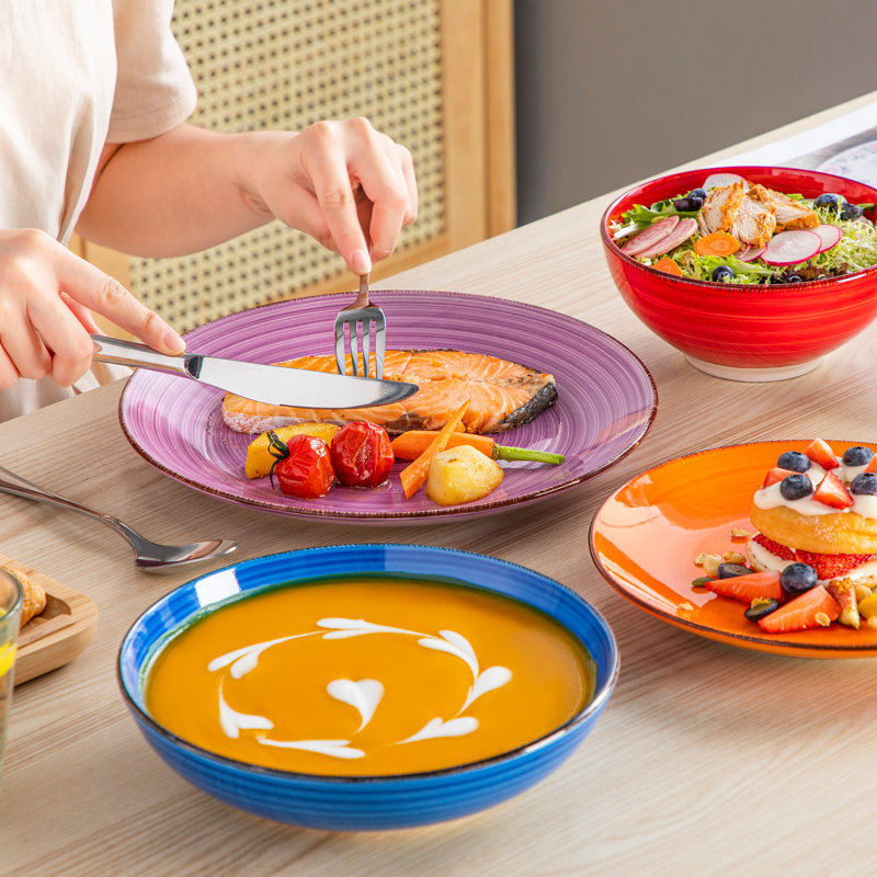  Dinnerware , Orange/Red
