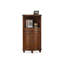 Armoire de coin rétro en bois massif brun
