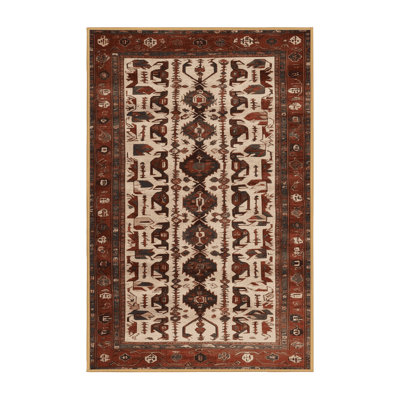 Tapis brun lavable à la machine
