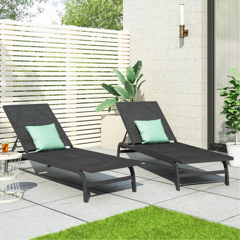FINN CHAISE LUNGE, Gris foncé