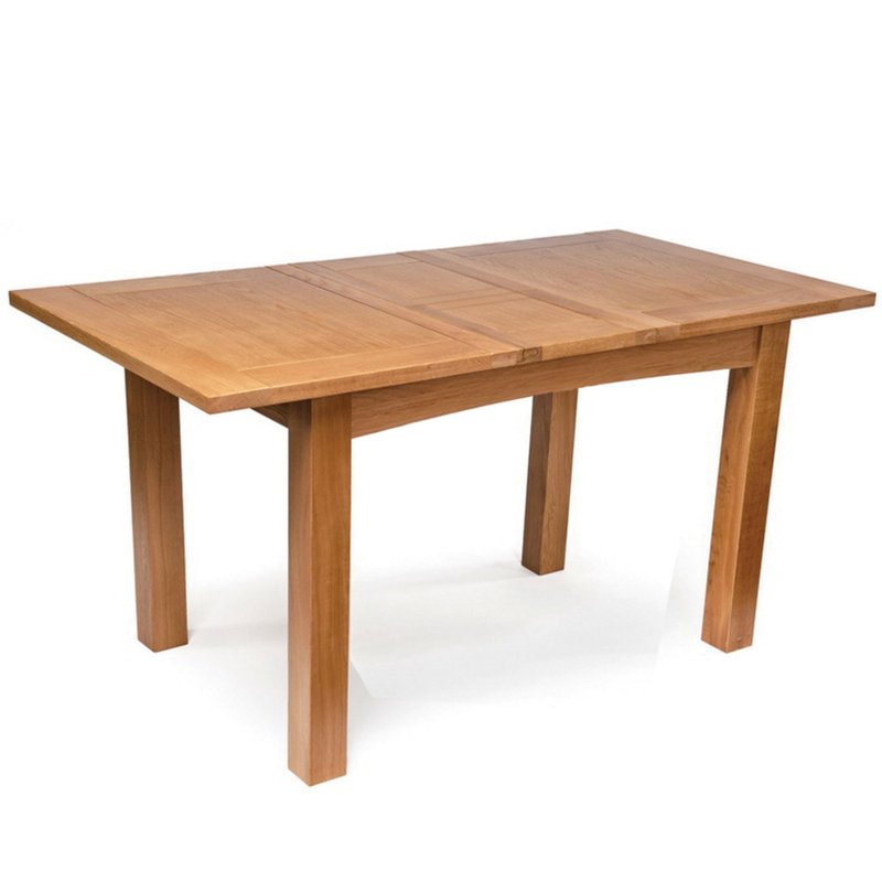 Sorrento 6 - Person Extendable Solid Oak Dining Set, Beige/Brown
