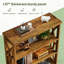 Bibliothèque classique en bois avec tablettes élégantes, conception autoportante robuste pour la maison et le bureau