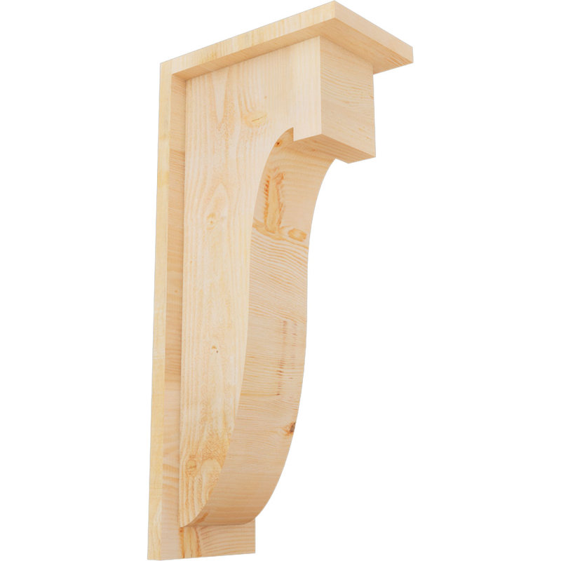 Corbeau Del Monte avec contre-plaque, H 22 po x l 6 po x P 10 po, Sapin de Douglas, Sciage brut