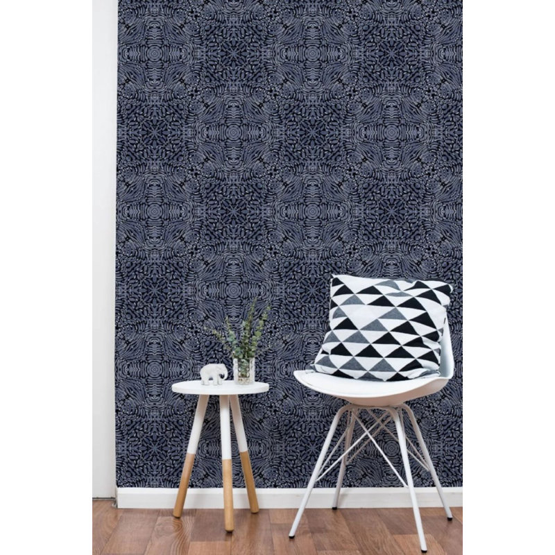 Rouleau de papier peint mat de qualité supérieure, Bleu, Auto-adhésif