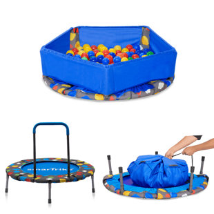 Trampoline d'intérieur pliant rond pour tout-petit 3 'avec guidon