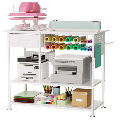 Large Heat Press Table With Charging Station
