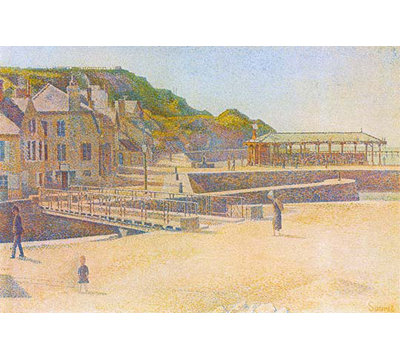 Le port et le quai du Bessin par George Seurat - reproduction