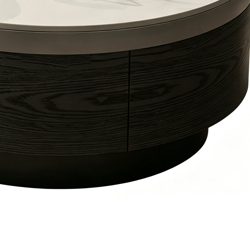 Table basse French Minimalist Luxury, White; Gray; Tan, Marble