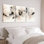 Ensemble de 3 toiles abstraites florales, idéal pour la décoration du salon et de la chambre.