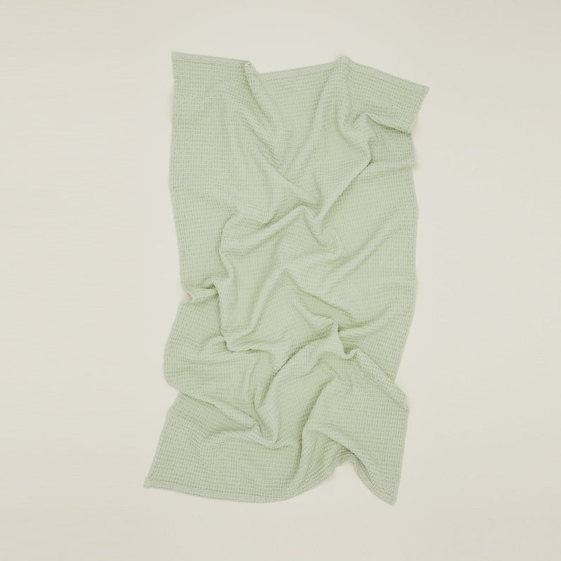 Débarbouillette simple en coton, Sauge, Serviette de bain - 1 paquet