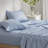 Comfortable Blue Floral Bedding Sets, Polyester, Cozy Twin Bedroom