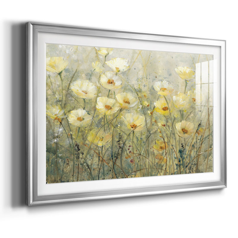 «Summer In Bloom I», reproduction d'art sur papier, Argent, H 27 po x l 39 po x P 1,5 po