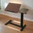 Bedside Table With Wheels - Folding Stand For Laptop And Reading, Adjustable Height Angle, Walnut Finish, Safe Design Wheels, Tilting Function Work, Versatile Accessory