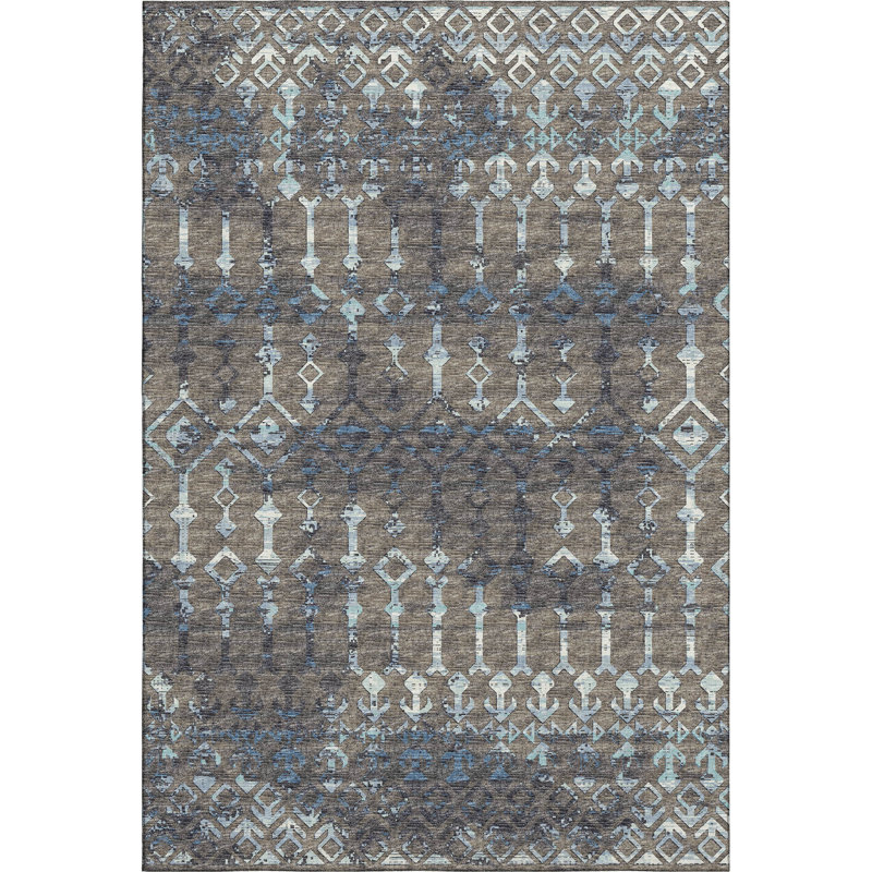 Fayina Area Rug with Non-Slip Backing, Rectangle 10' x 14'