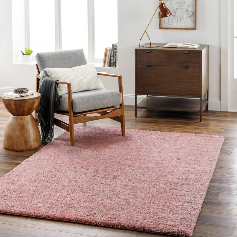 Aunaleigh Solid Colour Shag Area Rug, Rectangle 160 x 213cm