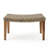WOOD + WICKER OTTOMAN