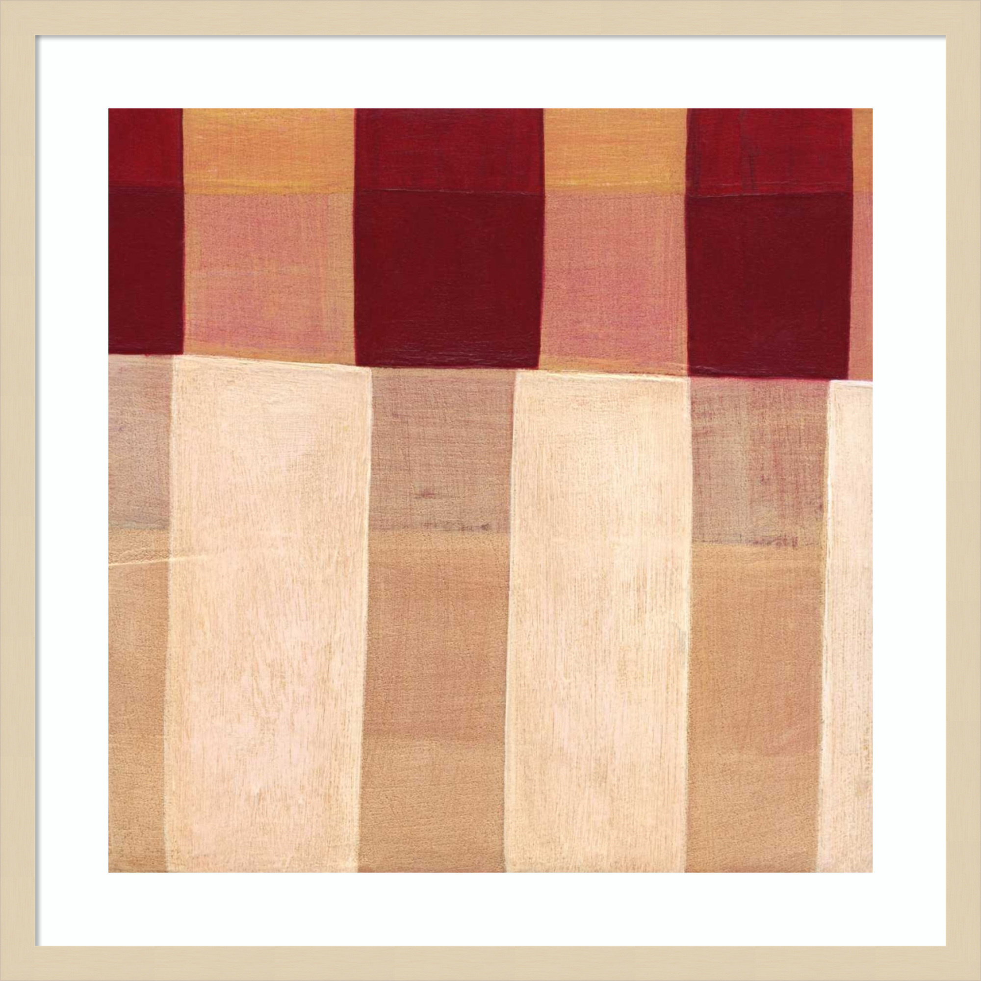 Broken Stripes 1 by Laura Nugent, Brown, 25" H x 25" W x 1" D