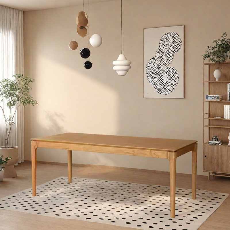 Table simple en bois massif de cerisier, H 29,52 po x L 82,67 po x l 35,43 po