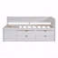 Structure de lit de jour simple, tiroirs, tablettes-1145495370