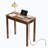 Solid Wooden Desk with Drawers - 32 x 16 Inch Narrow Desks with Power Outlets and USB-C Port, Rubberwood Mid Century Modern Desks, Small Writing Desk for Bedroom|Small Spaces - Walnut Color