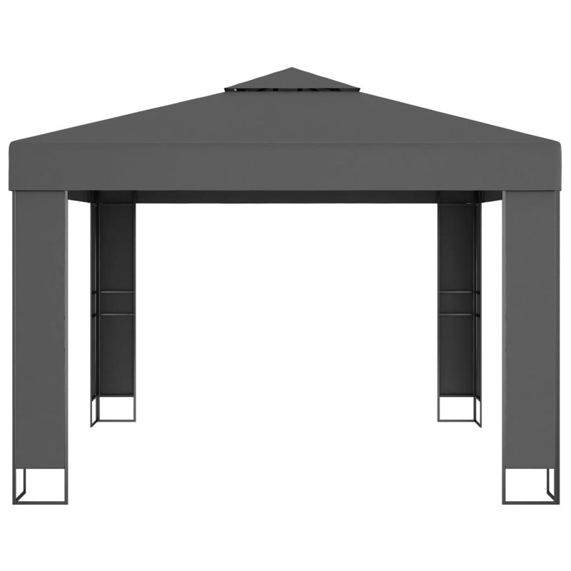 Hovag 3m x 3m Steel Patio Gazebo, Anthracite